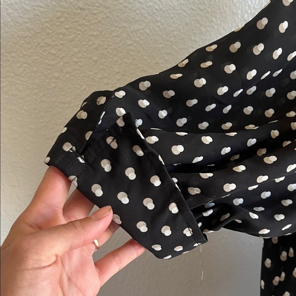 Max Studio Black Blouse with White Dots - Picture 5 of 5